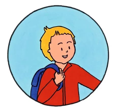 Tim kijkt door een verrekijker